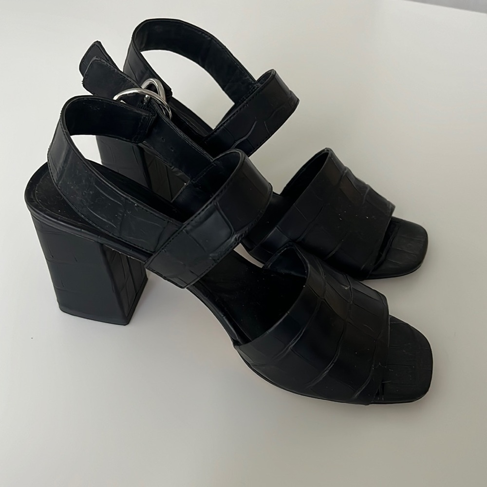 Black Leather Heels